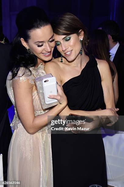 Katy Perry and Allison Williams attend the 12th annual UNICEF Snowflake Ball at Cipriani Wall Street on November 29, 2016 in New York City.