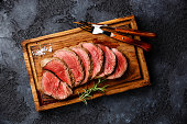 Sliced grilled tenderloin Steak roastbeef