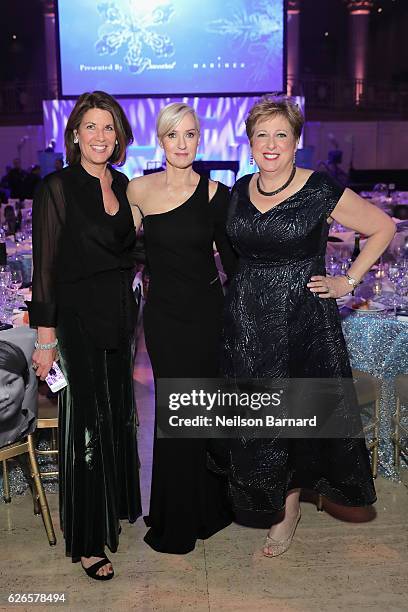 Sherry Weston, Hilary Gumbel and U.S. Fund for UNICEF President & CEO Caryl Stern attend the 12th annual UNICEF Snowflake Ball at Cipriani Wall...