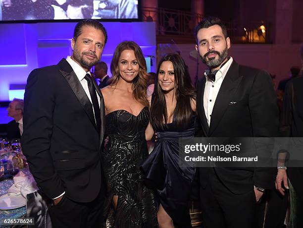 David Charvet, Brooke Burke-Charvet, Aphrodite Camello, and Michael Camello attend the 12th annual UNICEF Snowflake Ball at Cipriani Wall Street on...