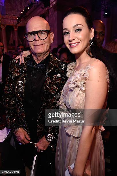 Katy Perry and her father Keith Hudson attend the 12th annual UNICEF Snowflake Ball at Cipriani Wall Street on November 29, 2016 in New York City.
