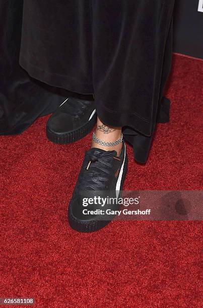 Event honoree Rihanna, sneaker detail, attends the 30th FN Achievement awards at IAC Headquarters on November 29, 2016 in New York City.