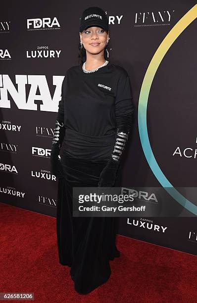 Event honoree Rihanna attends the 30th FN Achievement awards at IAC Headquarters on November 29, 2016 in New York City.
