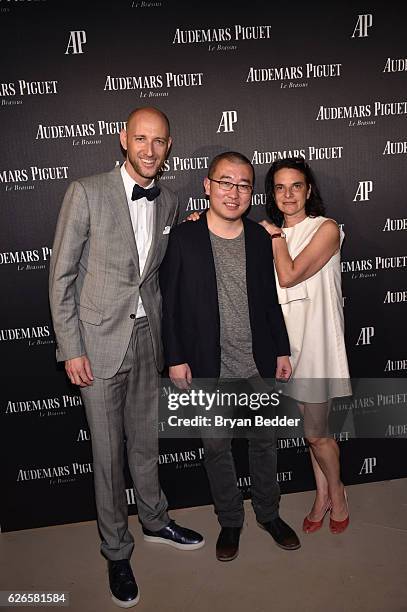 Tim Sayler, Sun Xun and guest attend the Audemars Piguet Art Commission Presents "Reconstruction of the Universe" By Sun Xun on November 29, 2016 in...