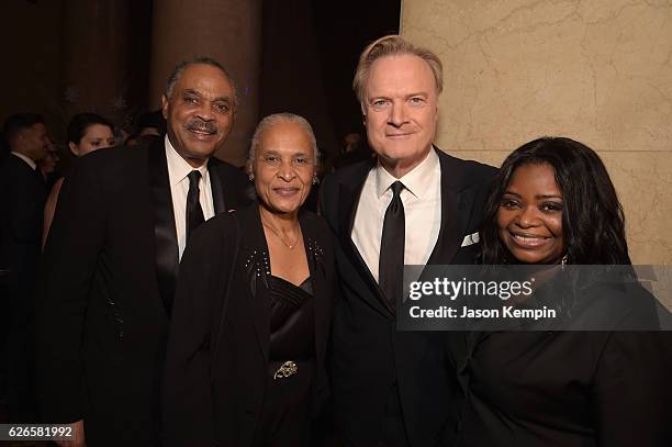 Edward Lloyd, Carol Lloyd, Lawrence O'Donnell and Octavia Spencer attend the 12th annual UNICEF Snowflake Ball at Cipriani Wall Street on November...