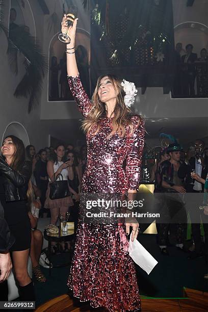 Actress Sarah Jessica Parker attends the L'Eden By Perrier-Jouet opening night in partnership with Vanity Fair at Casa Faena on November 29, 2016 in...