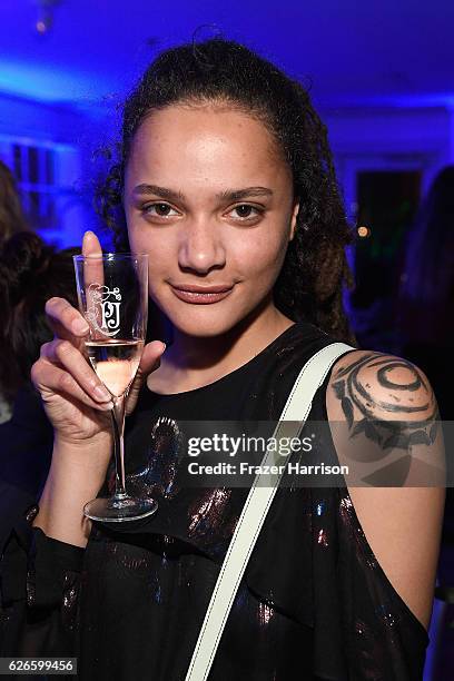 Actress Sasha Lane attends the L'Eden By Perrier-Jouet opening night in partnership with Vanity Fair at Casa Faena on November 29, 2016 in Miami...