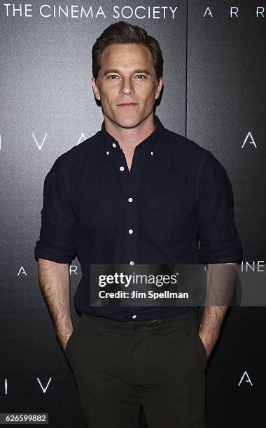 Actor Michael Doyle attends the screening of Paramount Pictures' "Arrival" hosted by Spike Jonze and The Cinema Society at The Metrograph on November...