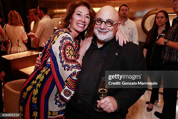 Cristy Perez and Michael De Chiara at the Angelo Bonati Celebrates SHoP Architects, the Winner of the 2016 Panerai Design Miami Visionary Award on...