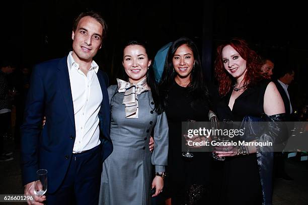 Philippe Hofstatter,Zhanna Hofstatter,Maria Pernia and Dana Brenner at the Angelo Bonati Celebrates SHoP Architects, the Winner of the 2016 Panerai...