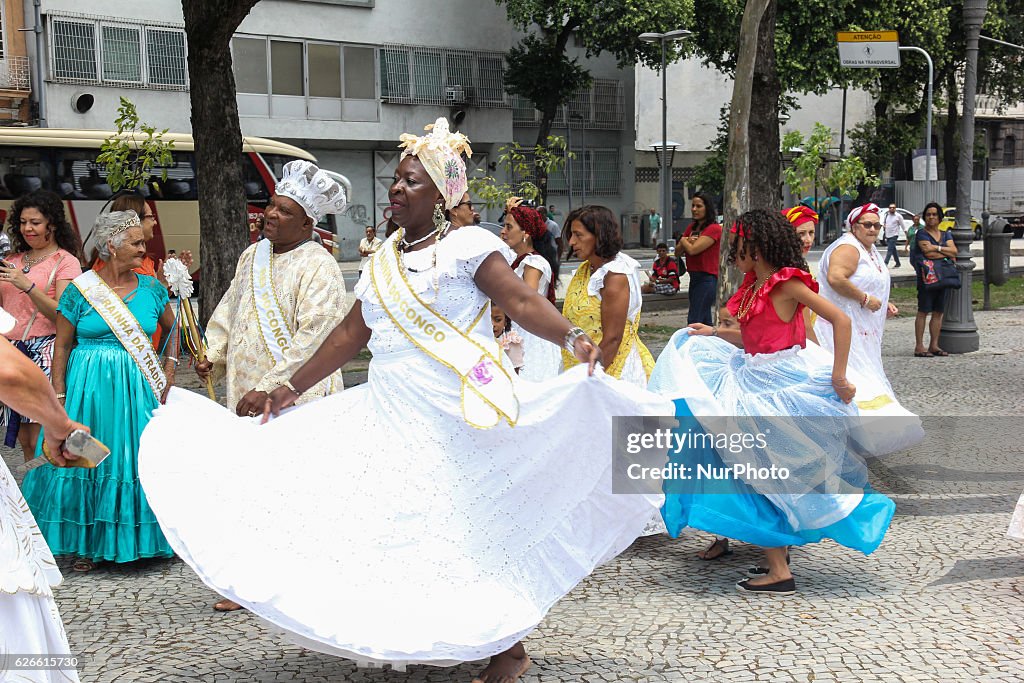 Congaed Folklore group presents the Conga Dance, also known as Congado, in ...
