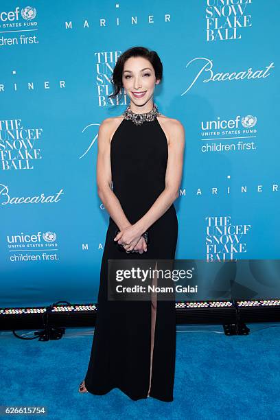 Olympian Meryl Davis attends the 12th Annual UNICEF Snowflake Ball at Cipriani Wall Street on November 29, 2016 in New York City.