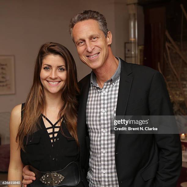 Mia Lux Koning and author Dr. Mark Hyman attend Food Myths vs Food Facts with Dr. Mark Hyman & Anahad O'Connor held at ABC Home & Carpet on November...