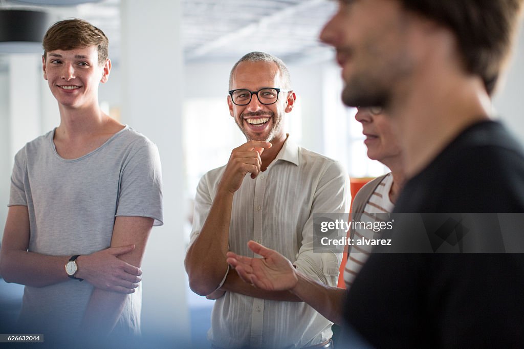 Enjoying discussions in a stand up meeting