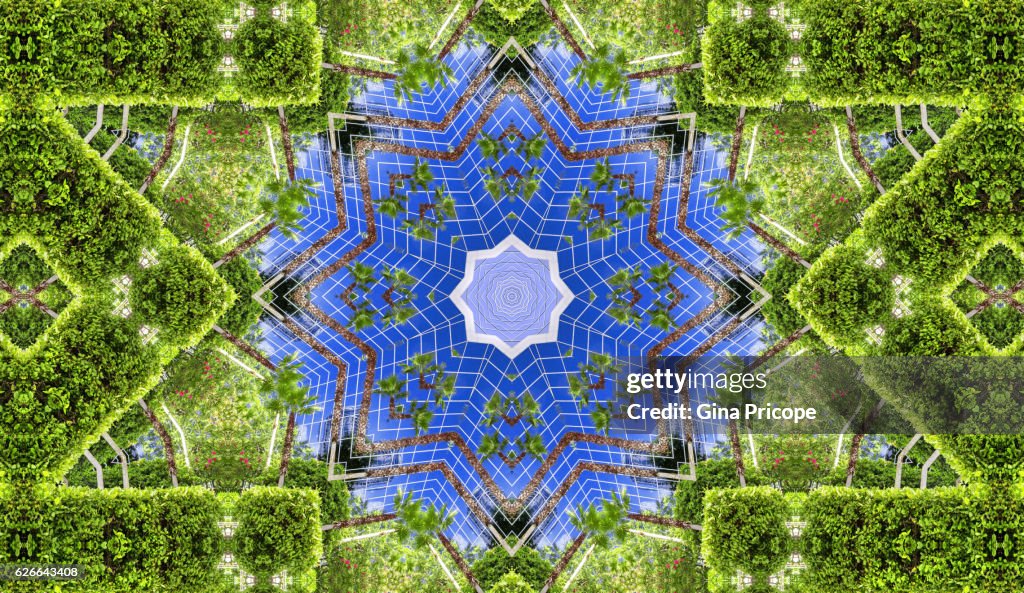 Kaleidoscope of an ornamental garden