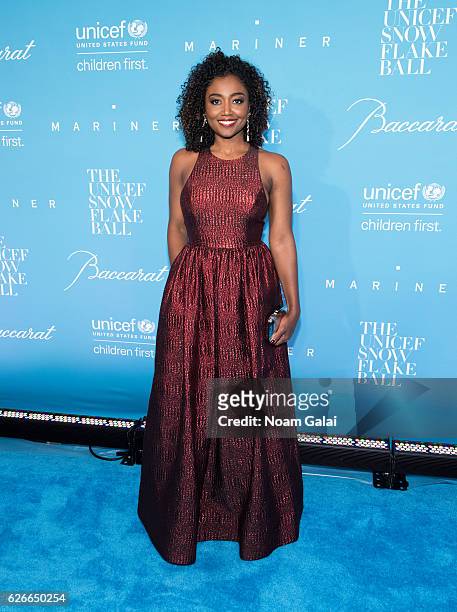 Actress Patina Miller attends the 12th Annual UNICEF Snowflake Ball at Cipriani Wall Street on November 29, 2016 in New York City.