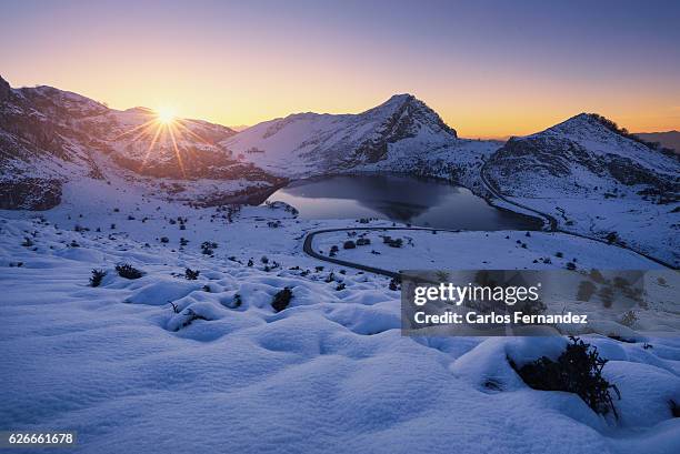 lakes of covadonga, picos de europa national park - picos de europe stock pictures, royalty-free photos & images