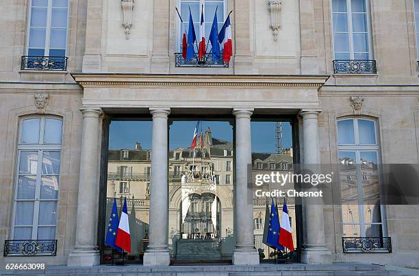 The facade of the Elysee Palace is seen on November 30, 2016 in Paris, France. Manuel Valls has continued in recent days, to pose as a recourse if...