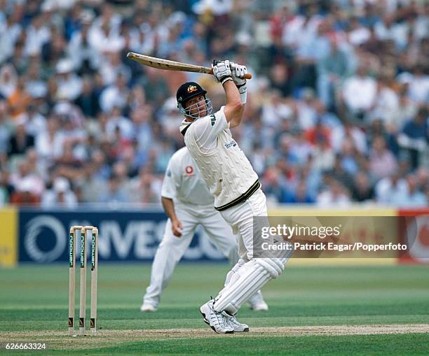 Mark Waugh batting for Australia during the 1st Test match between England and Australia at Edgbaston, Birmingham, 6th July 2001.