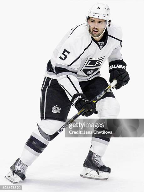 Jamie McBain of the Los Angeles Kings plays in the game against the Ottawa Senators at Canadian Tire Centre on December 14, 2015 in Ottawa, Ontario,...