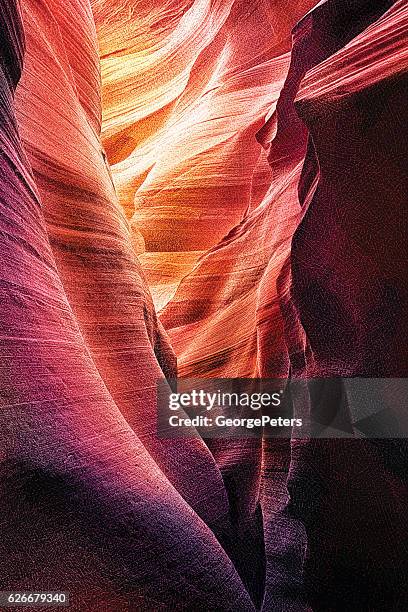 colorful vector of lower antelope canyon - sandstone texture stock illustrations