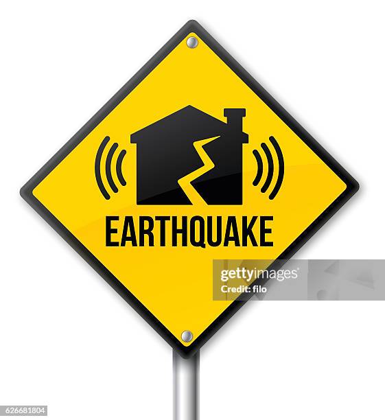 erdbebenzeichen - earthquake stock-grafiken, -clipart, -cartoons und -symbole