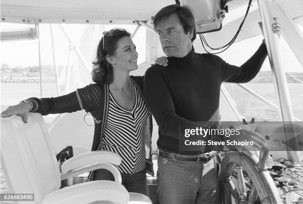 Natalie Wood and Robert Wagner on their boat The Splendor