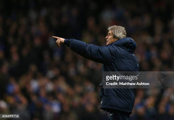 Manuel Pellegrini the head coach / manager of Manchester City