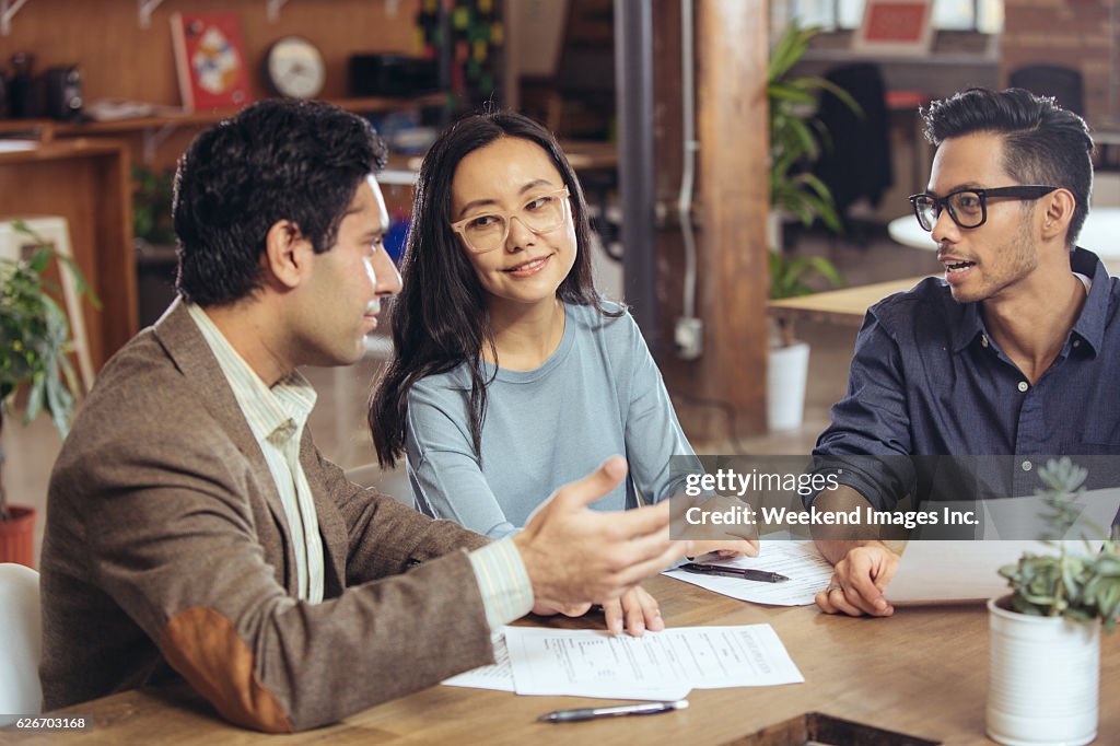 Couple getting financial advice