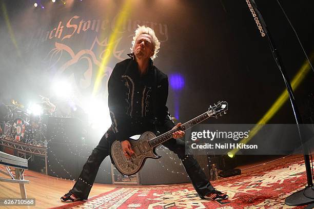 Ben Wells of Black Stone Cherry performs at Sheffield City Hall on November 28, 2016 in Sheffield, England.