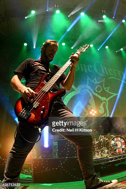 Jon Lawhon of Black Stone Cherry perform at Sheffield City Hall on November 28, 2016 in Sheffield, England.