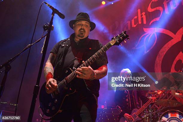 Chris Robertson of Black Stone Cherry perform at Sheffield City Hall on November 28, 2016 in Sheffield, England.