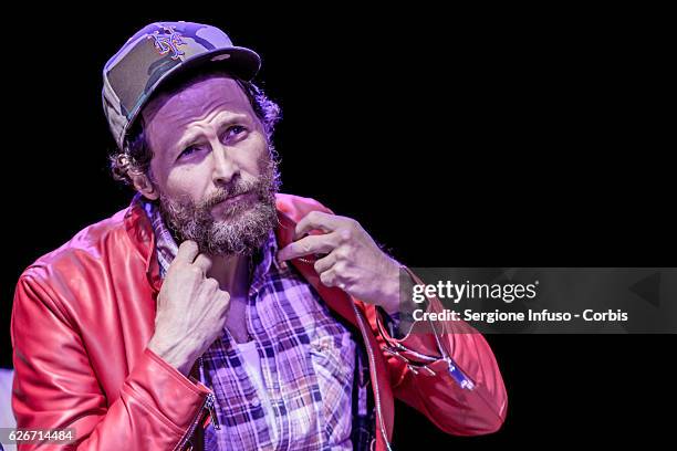 Italian singer-songwriter Jovanotti is a guest of the show 'Sottosopra': Roberto Saviano Meets The Audience on November 28, 2016 in Milan, Italy.