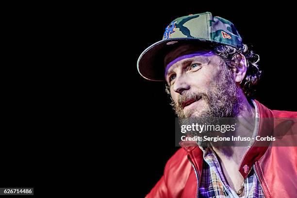 Italian singer-songwriter Jovanotti is a guest of the show 'Sottosopra': Roberto Saviano Meets The Audience on November 28, 2016 in Milan, Italy.