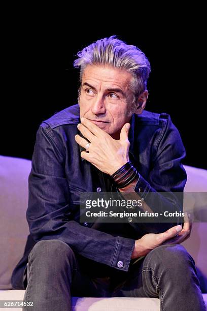 Italian singer-songwriter Luciano Ligabue is a guest of the show 'Sottosopra': Roberto Saviano Meets The Audience on November 28, 2016 in Milan,...