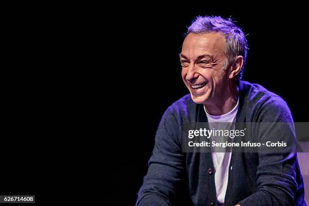 Artistic Director and DJ of Italian Radio Deejay Linus is a guest of the show 'Sottosopra': Roberto Saviano Meets The Audience on November 28, 2016...