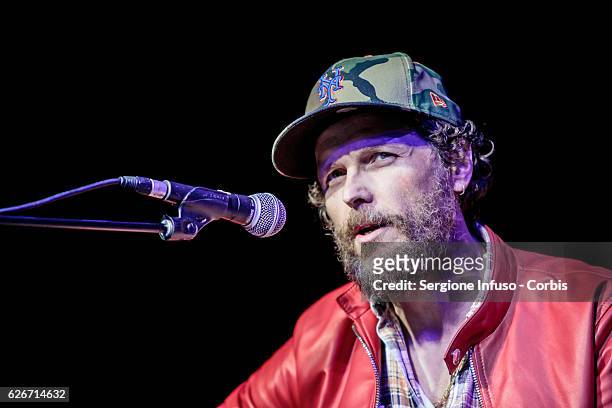 Italian singer-songwriter Jovanotti is a guest of the show 'Sottosopra': Roberto Saviano Meets The Audience on November 28, 2016 in Milan, Italy.