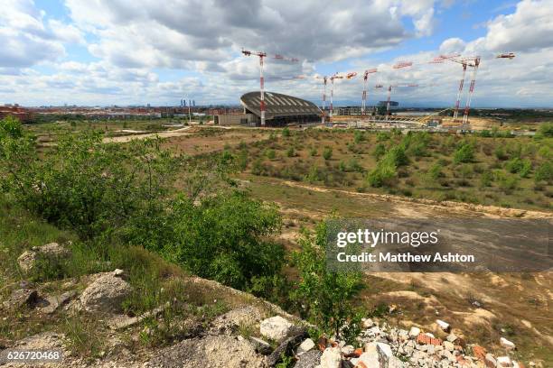 Estadio La Peineta, officially known as Estadio Olímpico de Madrid, under construction in Madrid, Spain. It will become the new stadium of the...