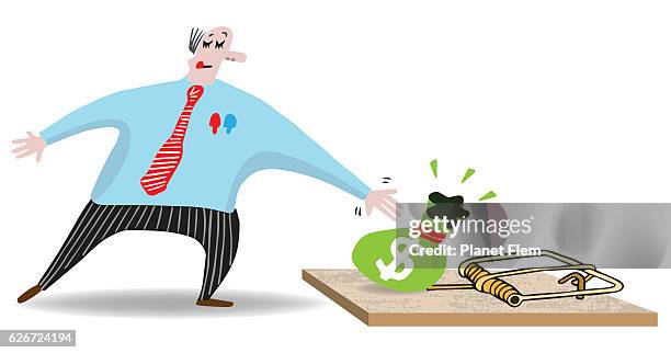 financial mouse trap - mouse trap stock illustrations