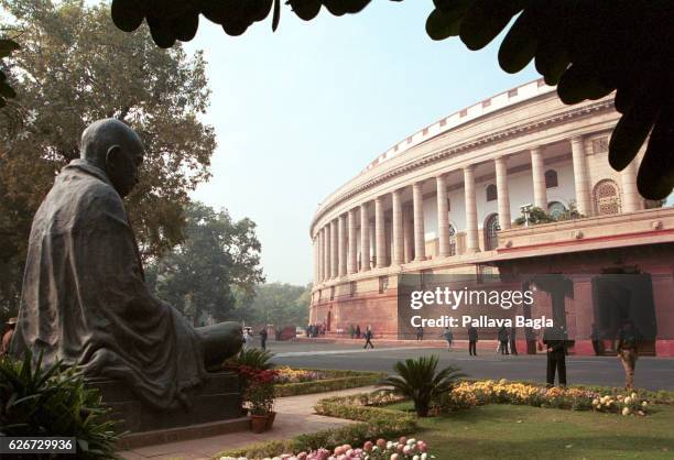 Seven civilians and five terrorists were killed in a suicide attack on the Indian Parliament. The statue of the apostle of peace, Mahatma Gandhi,...