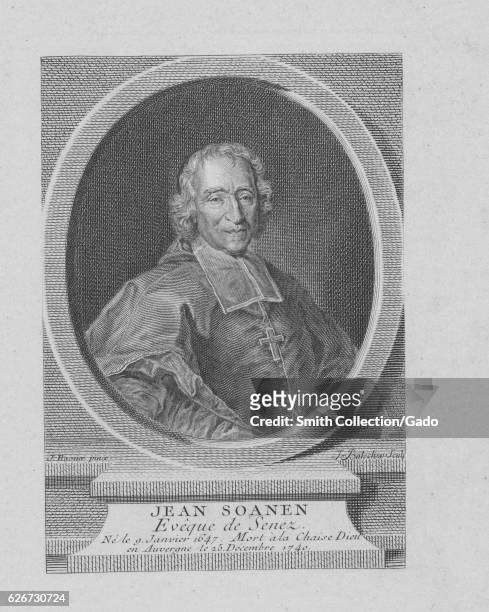 Half length portrait of French Oratory and bishop of Senez, Jean Soanen, 1800. From the New York Public Library. .