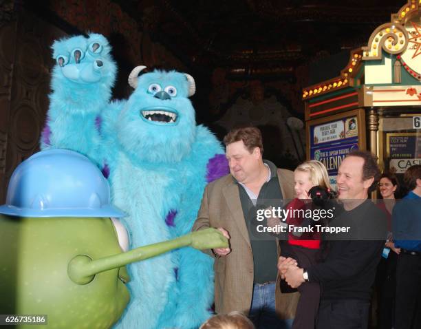 Eye, James P. Sullivan , John Goodmann , Billy Crystal and Mary Gibb at the premiere of Disney/Pixar's "Monsters, Inc."