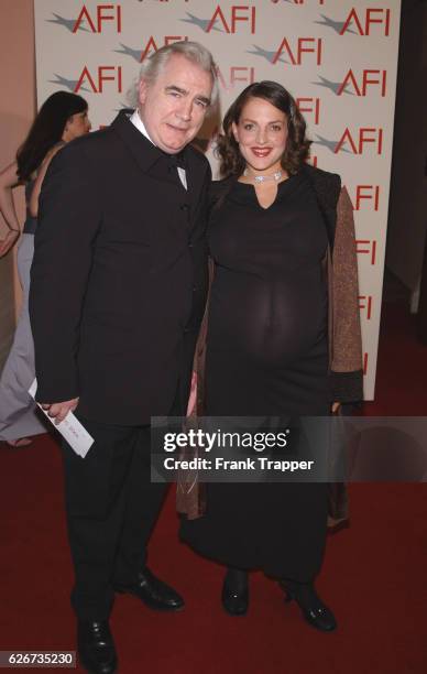 Actor and journalist Brian Cox and wife at the first annual AFI Awards 2001.