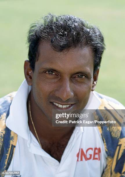 Aravinda de Silva of Sri Lanka during the 1998 tour of England at Lord's Cricket Ground, London, 10th July 1998.