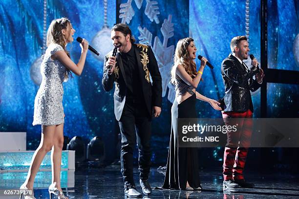 America?s Got Talent Holiday Spectacular" -- Pictured: Jaslyn Edgar, Ryan Edgar, Nikki Leonti-Edgar, Brian Justin Crum --