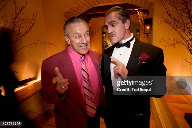 Deano Clavet, right, with a Robert DeNiro look alike. Deano Clavet, a Marlon Brando/Godfather Don Corleone look alike, at the 14th annual Reel Awards...