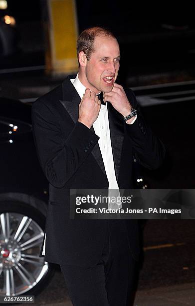 The Duke of Cambridge attends the Tusk Conservation Awards at the Victoria and Albert Museum in London.