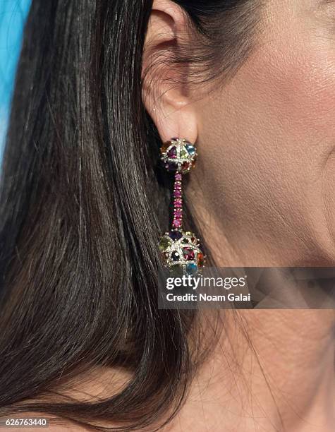 Andra Simmons, earring detail, attends the 12th Annual UNICEF Snowflake Ball at Cipriani Wall Street on November 29, 2016 in New York City.