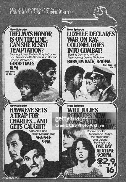 Television advertisement as appeared in the March 25, 1978 issue of TV Guide magazine. A celebration of the 50th anniversary of CBS's history in...