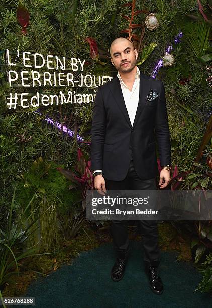 Designer Aerosyn-Lex Mestrovic attends the L'Eden By Perrier-Jouet Rooftop Soiree With Karolina Kurkova on November 30, 2016 in Miami Beach, Florida.